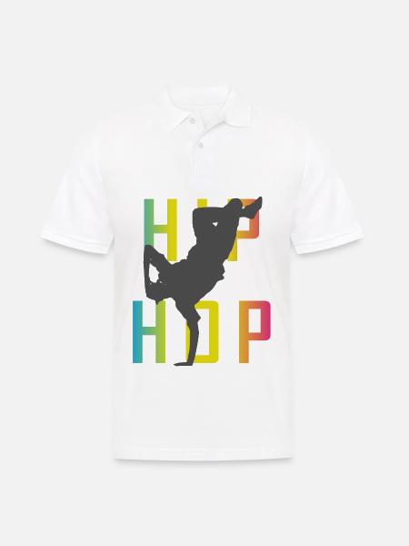 Hip Hop Dance - Männer Poloshirt - Weiß