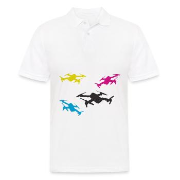 Drones volants - quattrocopter - Polo Homme - blanc - Devant - Kai (181cm)
