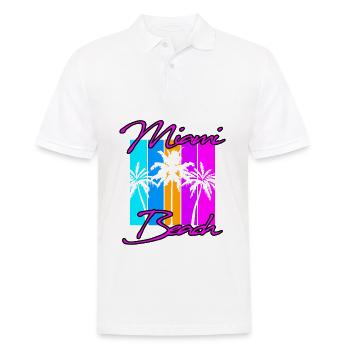Miami Beach Sun Beach Palm Trees - Men's Polo Shirt - white - Front - Kai (181cm)