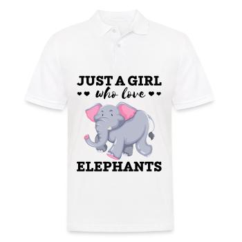 Elephant Gift Birthday Saying Women - Men's Polo Shirt - white - Front - Kai (181cm)