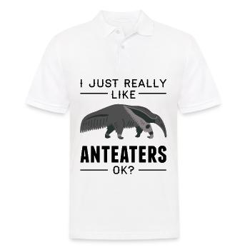 Anteater Gift Birthday Saying Women - Men's Polo Shirt - white - Front - Kai (181cm)