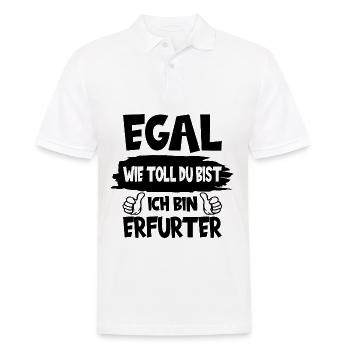 ERFURT EGAL WIE TOLL DU BIST ICH BIN ERFURTER - Männer Poloshirt - Weiß - Vorne - Kai (181cm)
