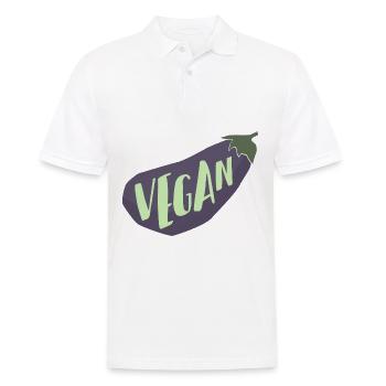 Vegan - Männer Poloshirt - Weiß - Vorne - Kai (181cm)