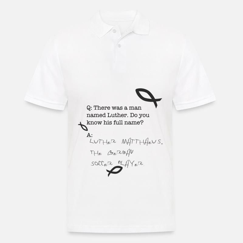 Martin Luther Matthäus - Männer Poloshirt - Weiß