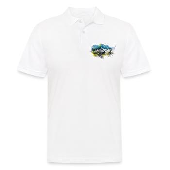 Les aquarelles sur papier créent la nature montagnarde - Polo Homme - blanc - Devant - Kai (181cm)