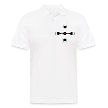Wein Rotwein Glas - Männer Poloshirt - Weiß - Vorne - Kai (181cm)