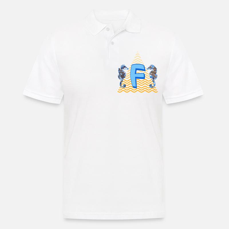 seepferdchen e 262 f - Männer Poloshirt - Weiß