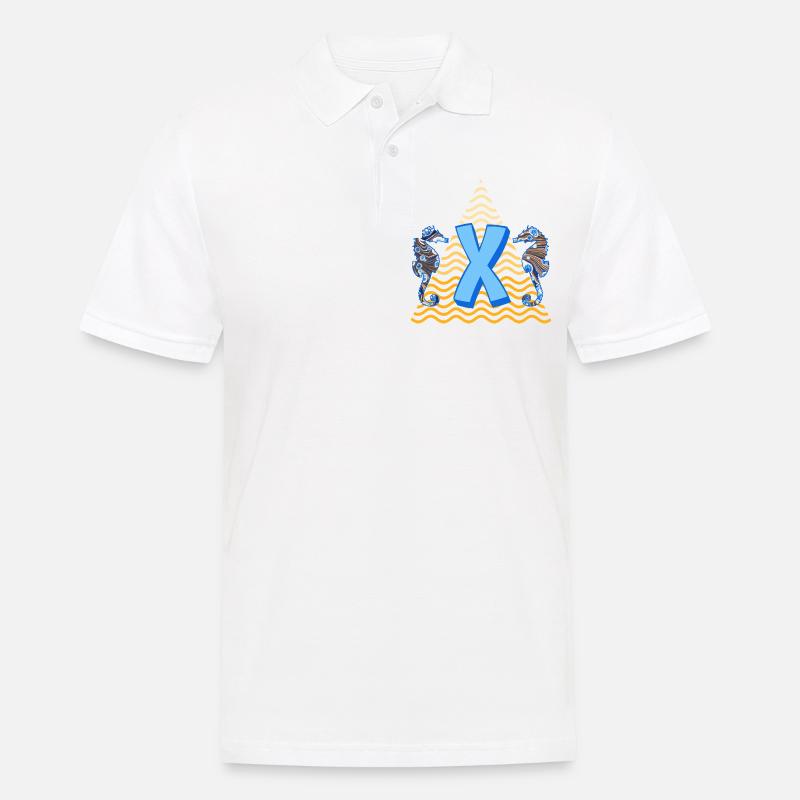 seepferdchen e 262 x - Männer Poloshirt - Weiß