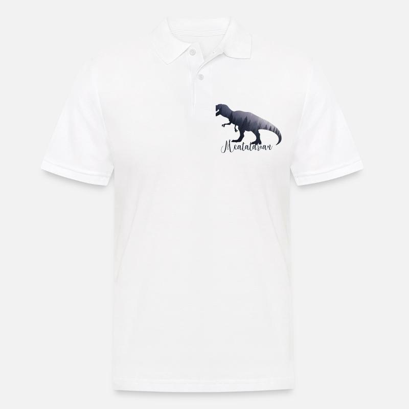 Fleischfresser T-Rex Dinosaurier Fleischesser - Männer Poloshirt - Weiß