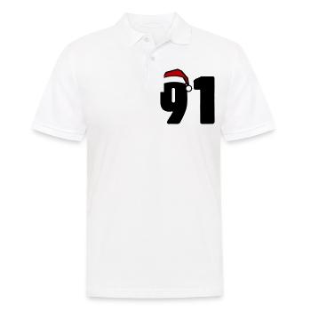 91 Numéro Noël - Polo Homme - blanc - Devant - Kai (181cm)