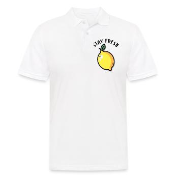 Stay Fresh Lemon Summer Fruit - Men's Polo Shirt - white - Front - Kai (181cm)