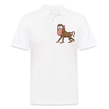 Monkey monkey comic - Men's Polo Shirt - white - Front - Kai (181cm)