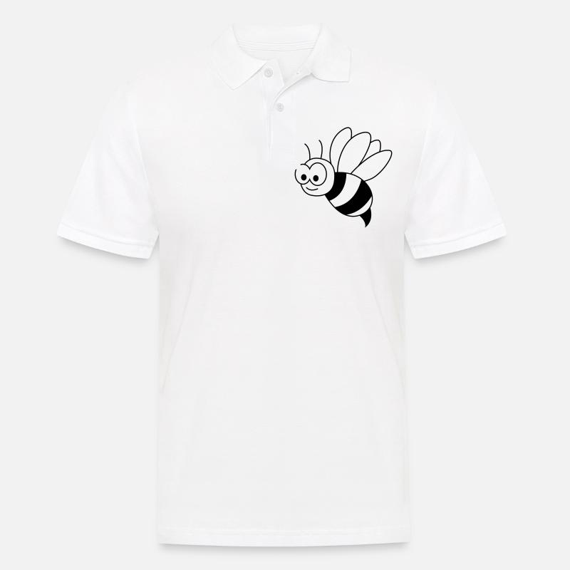 Honigbiene Comic Tier - Männer Poloshirt - Weiß