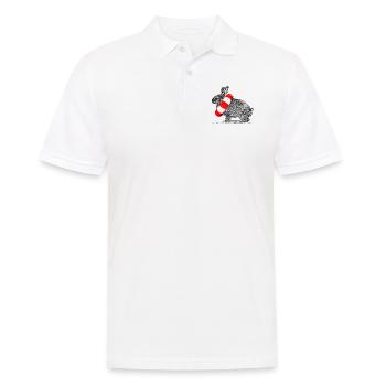 Lustiges Häschen Schwimmring Kaninchen Geschenk - Männer Poloshirt - Weiß - Vorne - Kai (181cm)