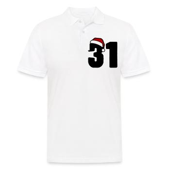31 Numéro Noël - Polo Homme - blanc - Devant - Kai (181cm)