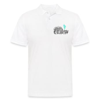 Elefantt GeomeTRIX - Männer Poloshirt - Weiß - Vorne - Kai (181cm)