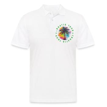 Croatia Tour Urlaub Plame Bunt - Männer Poloshirt - Weiß - Vorne - Kai (181cm)