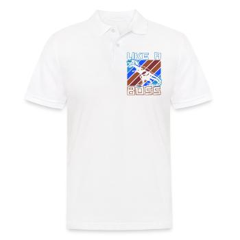Comme un boss - Cool T-Rex Dinosaur Tyranno - Polo Homme - blanc - Devant - Kai (181cm)