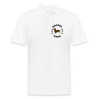 Dackel Papa - Männer Poloshirt - Weiß - Vorne - Kai (181cm)