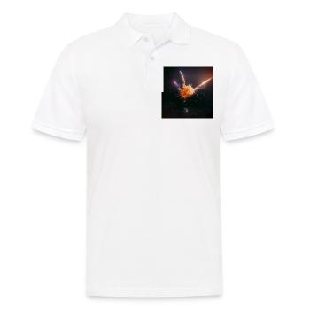 Star explosion - Männer Poloshirt - Weiß - Vorne - Kai (181cm)