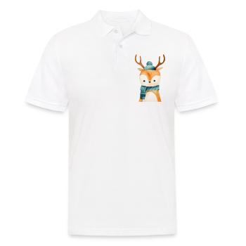 Hirsch - Männer Poloshirt - Weiß - Vorne - Kai (181cm)