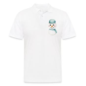 Retro Snowman Head - Men's Polo Shirt - white - Front - Kai (181cm)