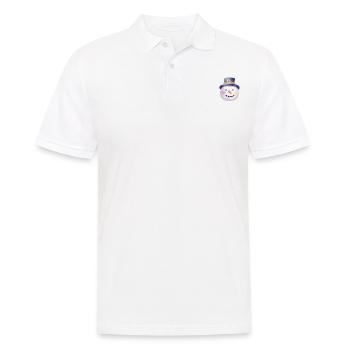 Vintage Winter Snowman Head - Men's Polo Shirt - white - Front - Kai (181cm)