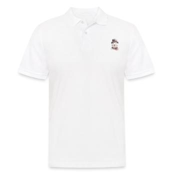 Retro Winter Snowman Head - Men's Polo Shirt - white - Front - Kai (181cm)