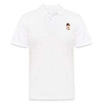 Schneemann Gesicht Retro Winter Brusttasche - Männer Poloshirt - Weiß - Vorne - Kai (181cm)