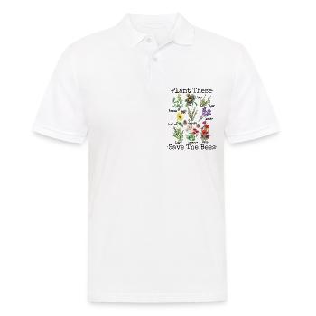 Sauvez la chemise d'abeilles Plantez ces sauvez les abeilles - Polo Homme - blanc - Devant - Kai (181cm)