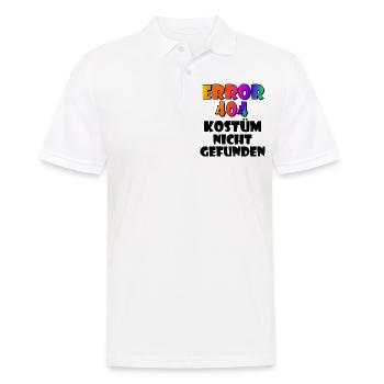 Error 404 - Männer Poloshirt - Weiß - Vorne - Kai (181cm)