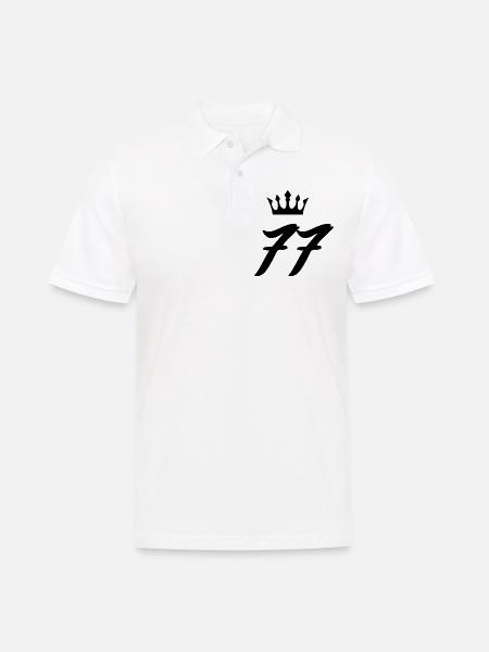 77 Number crown - Men's Polo Shirt - white
