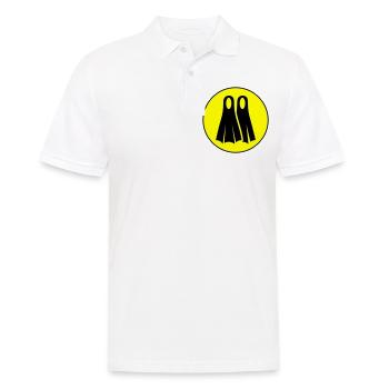Diving Fin Circle - Men's Polo Shirt - white - Front - Kai (181cm)