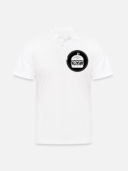 Burger Icon Circle - Men's Polo Shirt - white