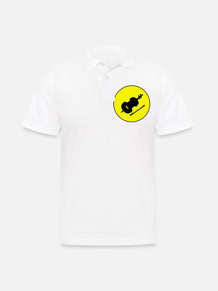 Violin Icon symbol - Men's Polo Shirt - white