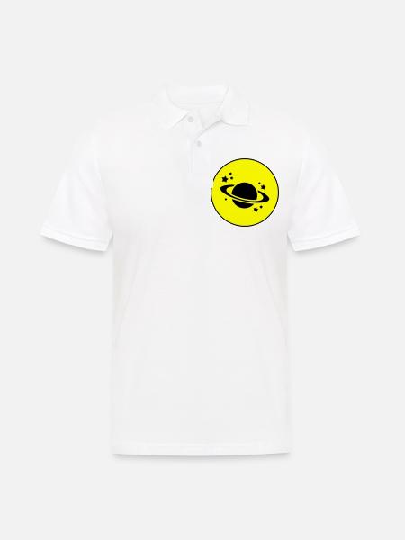 Saturn Icon icon - Men's Polo Shirt - white