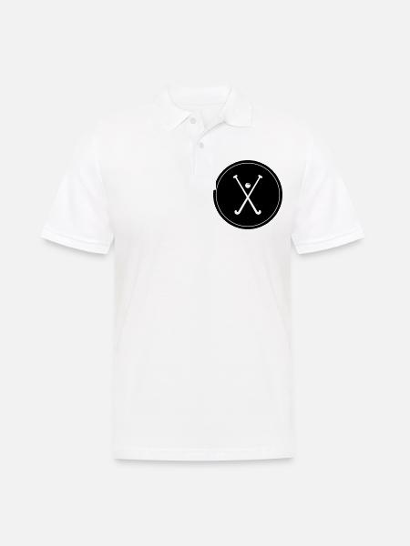 Feldhockey symbol - Männer Poloshirt - Weiß