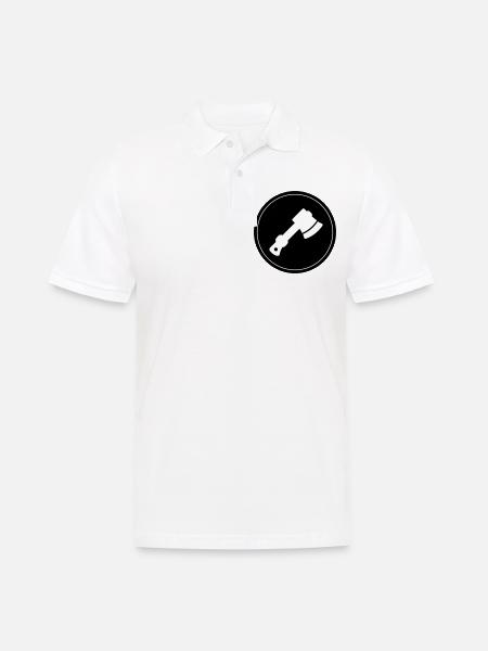 Climbing equipment circle ice axe - Men's Polo Shirt - white