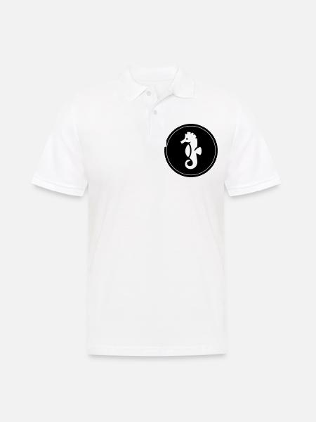 Cercle d’animaux hippocampes - Polo Homme - blanc