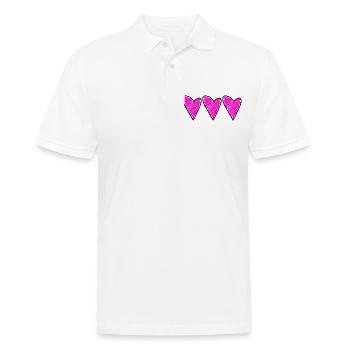 Symbole du cœur Amour - Polo Homme - blanc - Devant - Kai (181cm)