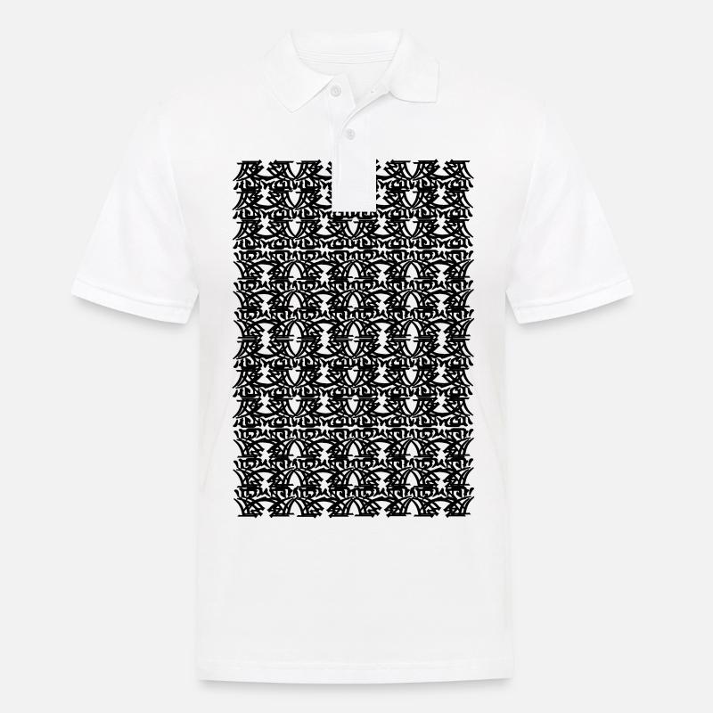 UNI-Struktur - Männer Poloshirt - Weiß