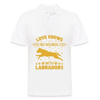 Love knows no bounds with Labradors - Men's Polo Shirt - white - Front - Kai (181cm)