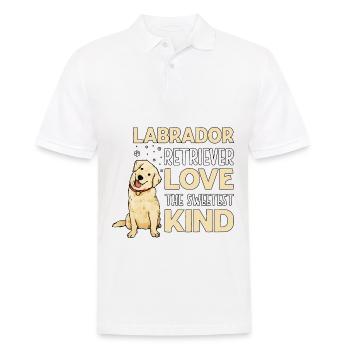 Labrador Retriever Aime l’enfant le plus doux - Polo Homme - blanc - Devant - Kai (181cm)