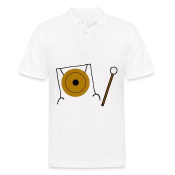Gong, Cymbals, Instrument, Sound - Men's Polo Shirt - white - Front - Kai (181cm)