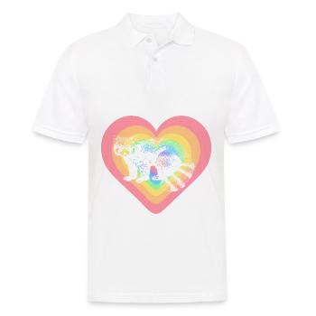 Roter Panda - Männer Poloshirt - Weiß - Vorne - Kai (181cm)