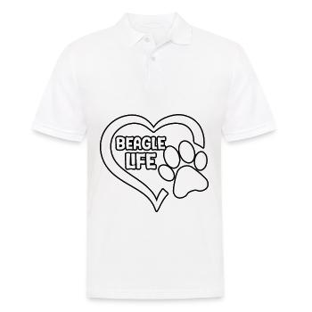 Beagle Life - Männer Poloshirt - Weiß - Vorne - Kai (181cm)