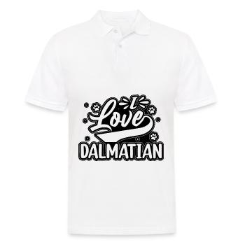 I love dalmatian - Männer Poloshirt - Weiß - Vorne - Kai (181cm)