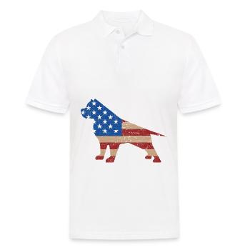 Pitbull USA - Men's Polo Shirt - white - Front - Kai (181cm)