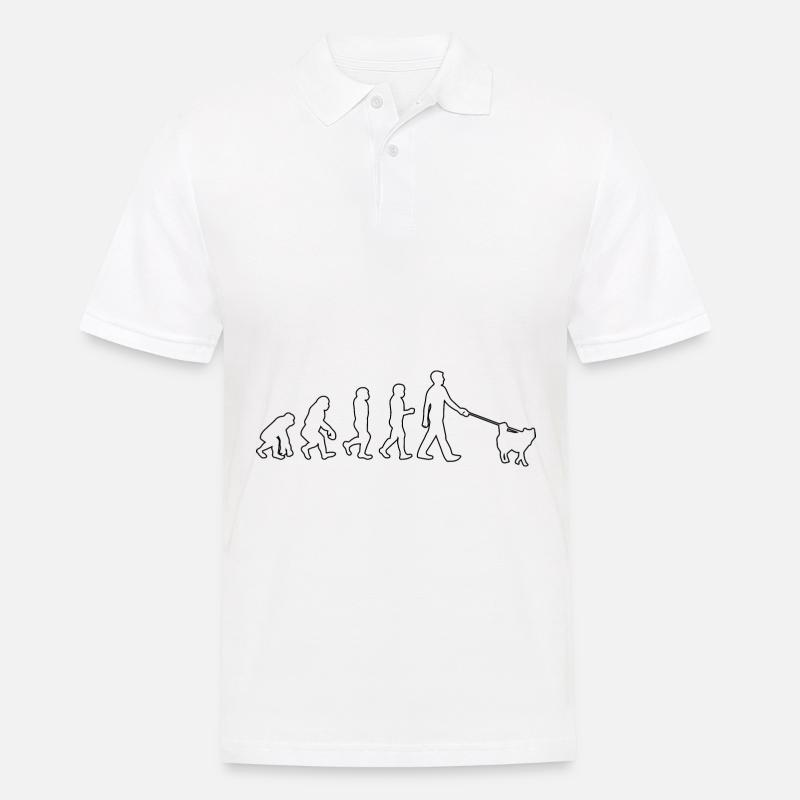 Husky Evolution - Männer Poloshirt - Weiß