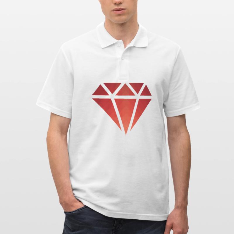 Pattern - Shape - Diamond - Crystal - polygon - 2 Men's Polo Shirt
